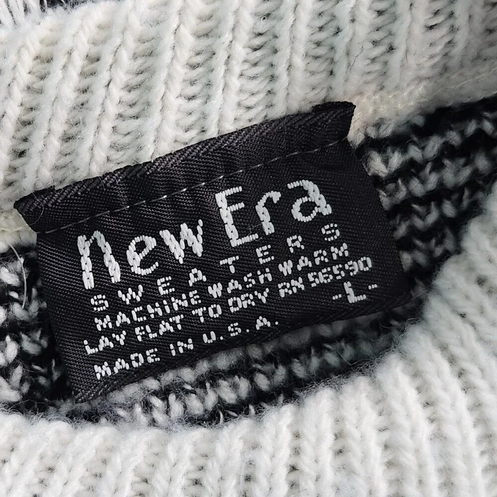 Vintage New Era Men’s Sweater L Knit Funky Ski Made in USA Unisex 80s 90s Lot H